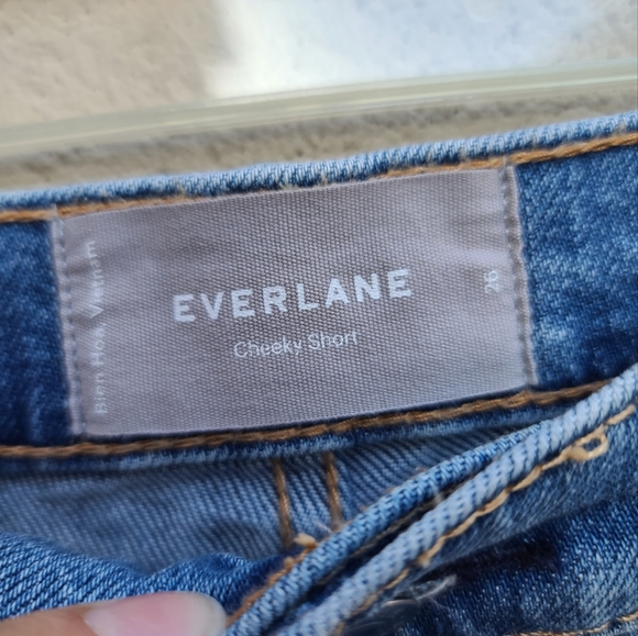 Everlane | The Cheeky High Waist Denim Cut Off Casual Summer Shorts Size 26 - Picture 7 of 10